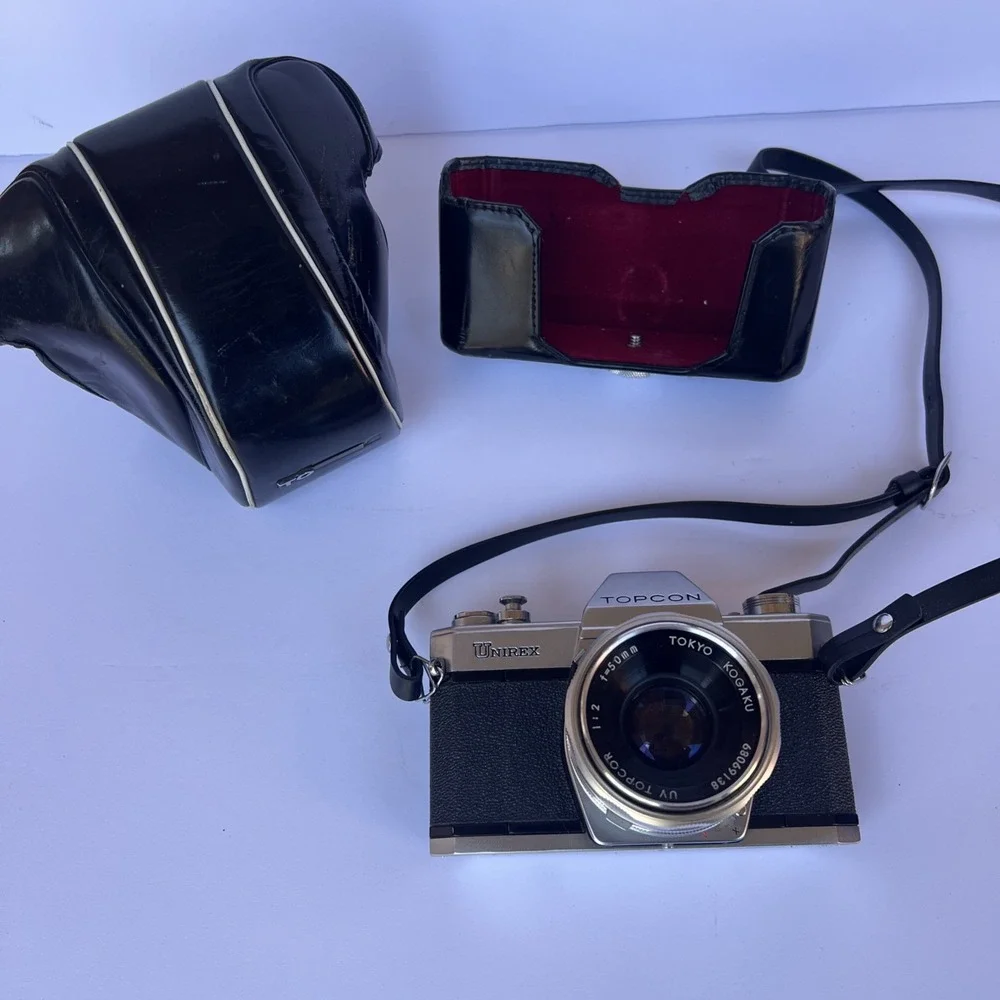 VTG Topcon Unirex 35mm SLR Camera UV Topcor 50mm f2 Lens Case Parts Repair